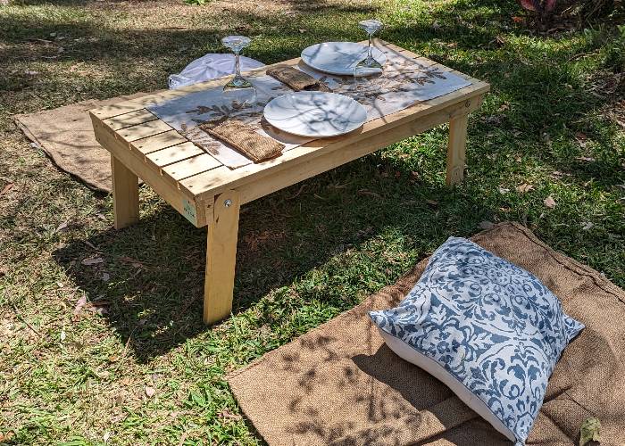 Mesita de picnic para 2